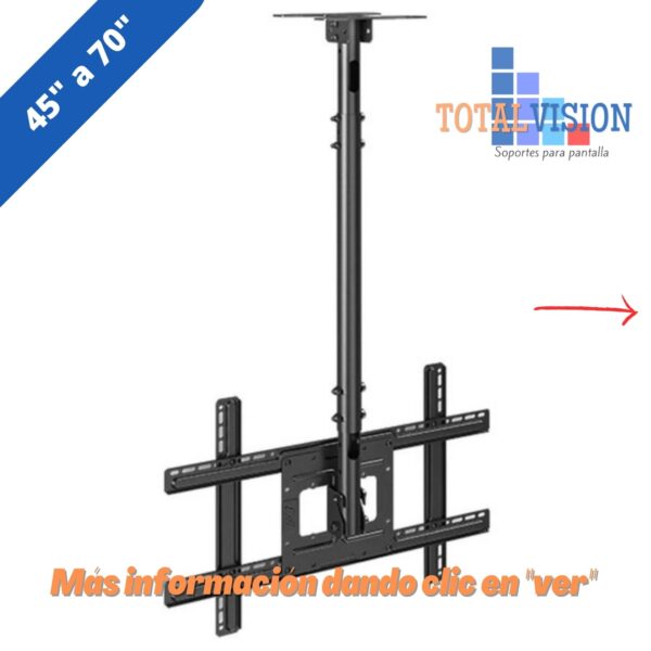 Soporte de Techo con Altura Ajustable 19" a 79" con Instalación Profesional