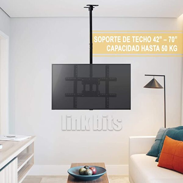 Soporte de Techo con Altura Ajustable 19" a 79" con Instalación Profesional