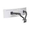 Montaje de Escritorio articulado para 2 monitores de 27-34" / Soporta hasta 16 kg por brazo/ Vesa 75 x 75 / 100 x 100 / Acero / Giro: 360°