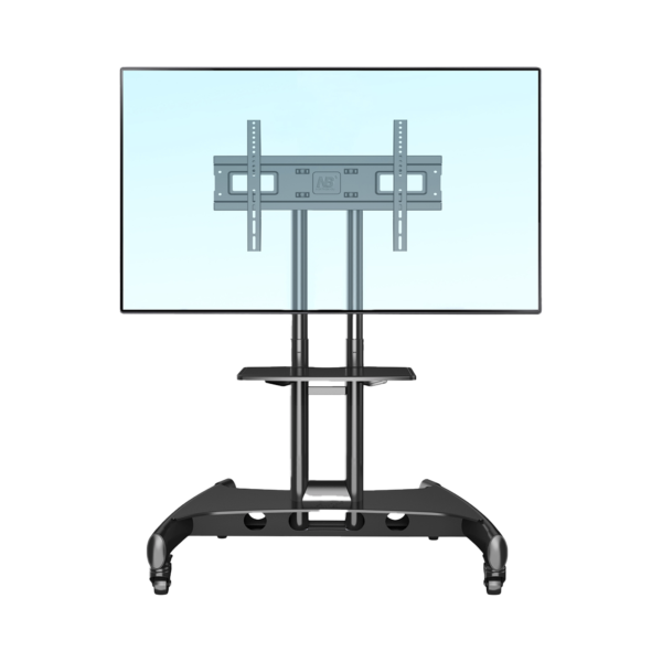 Soporte Móvil de Pantalla 32"-75" con Ruedas | Altura Ajustable | Carga 45.5 kg