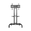 Soporte Móvil de Pantalla 32"-75" con Ruedas | Altura Ajustable | Carga 45.5 kg