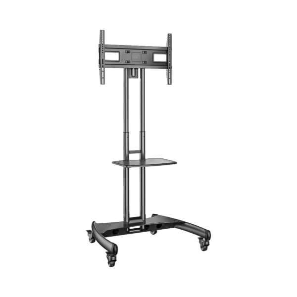 Soporte Móvil de Pantalla 32"-75" con Ruedas | Altura Ajustable | Carga 45.5 kg