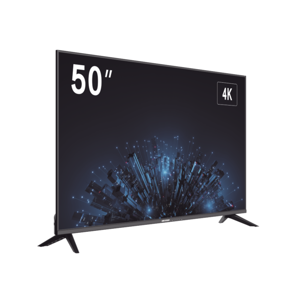 Monitor LED 4K de 50" / 3 Entradas HDMI / Compatible con Montaje VESA (200 X 200) / Bocinas Integradas / Uso 24/7 Monitor LED Hikvision 50" 4K UHD | Operación 24/7 | Bisel Ultra Estrecho