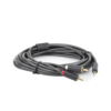 Cable Adaptador de 3.5mm Macho a 2 RCA Macho / 5 Metros (16.40 Pies) / Color Gris / Blindaje Múltiple / ABS / Alta Calidad