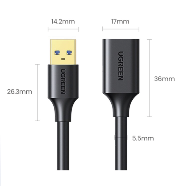 30127-AD-7-l.png Cable Extensor USB 3.0 / 3 Metros / Macho-Hembra / 5 Gbps / Ultra Durabilidad / Núcleo de cobre estañado 28/22 AWG / Blindaje interior múltiple / Ideal para teclado, mouse , etc.