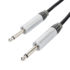 CMCPSPSL3M-l.png Cable de Audio | Plug 1/4 in a Plug 1/4 in Stereo | Carcasa Cromada | Conectores Seetronic | Longitud 3m