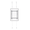 EMWS1U-FRENTE-l.png Montaje Cableado de Acero| Suelo a Techo| Capacidad Máx. de Carga 30kg| Para Pantallas de 32" ~ 75"| VESA 400 x 600