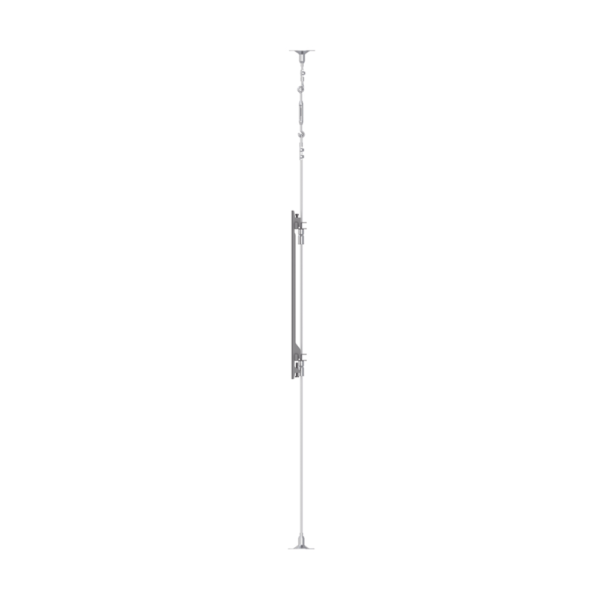 EMWS1U-LAT-DER-l.png Montaje Cableado de Acero| Suelo a Techo| Capacidad Máx. de Carga 30kg| Para Pantallas de 32" ~ 75"| VESA 400 x 600