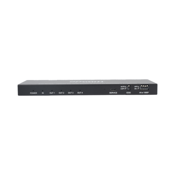 Splitter HDMI 1x4 | 1 Entrada a 4 salidas (Simultaneas) | 4K@60Hz | Extractor de Audio | Down Scaler | HDR  4:4:4 | EDID | 18Gbps
