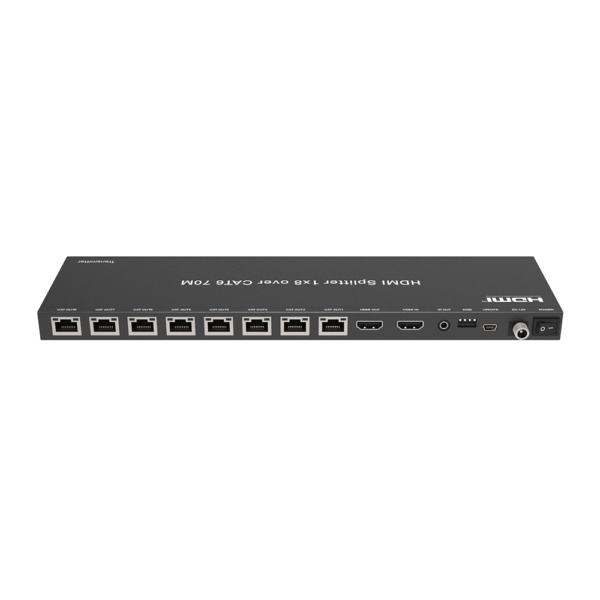 EPCSP918C70-AD-2-l.png Splitter HDMI 1x8 | Extensor HDMI | 4K@30Hz 40m | 1080p@60Hz 70m | Función PoC | 4:4:4