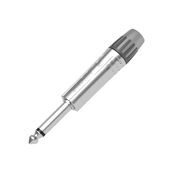 MP2X-l.png Conector 1/4 | Mono | Carcasa Cromada Perla | Contacto Niquelado | cable OD 4-7 mm