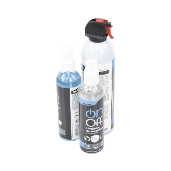 Kit de Limpieza, incluye 4 productos especializados en limpieza de pantallas y superficies, equipo de cómputo y electrónicos