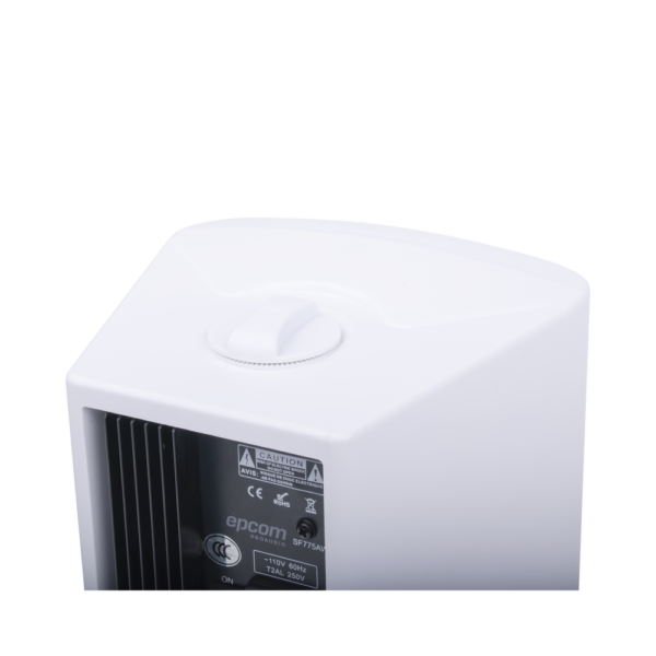 Altavoces Amplificada de Montaje en Pared 5"+1.5" | RMS 20W@8ohms y Pasivo 20W | Material ABS | Reja Metálica | Bracket de Metal | Color Blanco