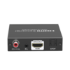 Extractor de Audio de HDMI a HDMI + Audio / Salida de Audio Digital o Análoga / SPDIF / Toslink / Auxiliar 3.5mm (Estéreo) / Salida HDMI solo video / Soporta ARC / HDR / HDCP / Separa el Audio del Contenido HDMI .