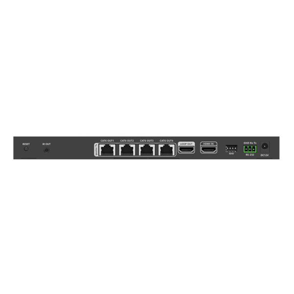 TT824N-AD-2-l.png Kit Divisor y Extensor HDMI | 1x4 | Hasta 70 m |Resolución 4K @ 60 Hz | Cat 6/6a/7 | IPCOLOR | CERO LATENCIA | EDID | RS232 | Salida Loop / PoC