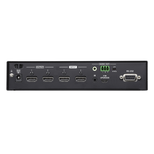 VM0202HB-AD-1-l.png Conmutador matricial HDMI 2 x 2 True 4K con desembebedor de audio