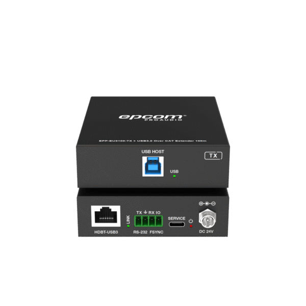 adicional_2S1000-93.png Extensor USB 3.0 | Hasta 100 m por CAT6a | PoC Bidireccional 24 Vcc | RS-232 | 4x USB-A