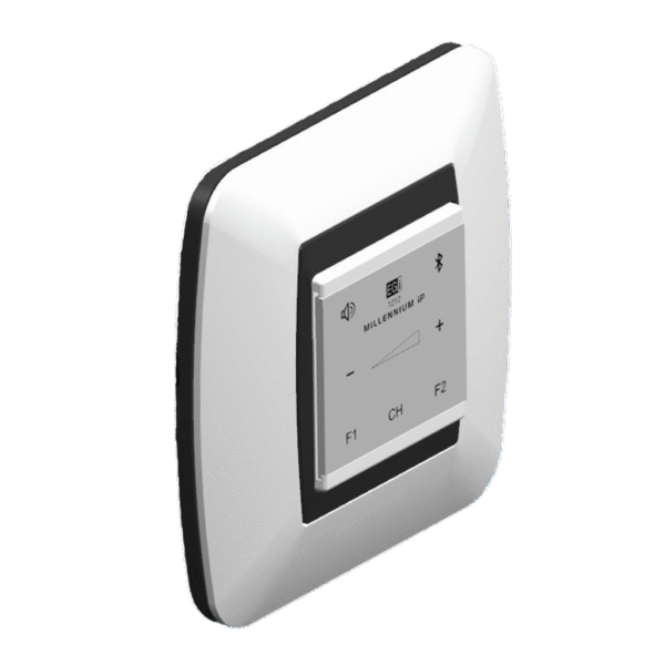 frontal_0S1000-102.png Mando Bluetooth IP | Control Táctil | Compatible Sistema Millennium | Alimentación PoE | Color Blanco |