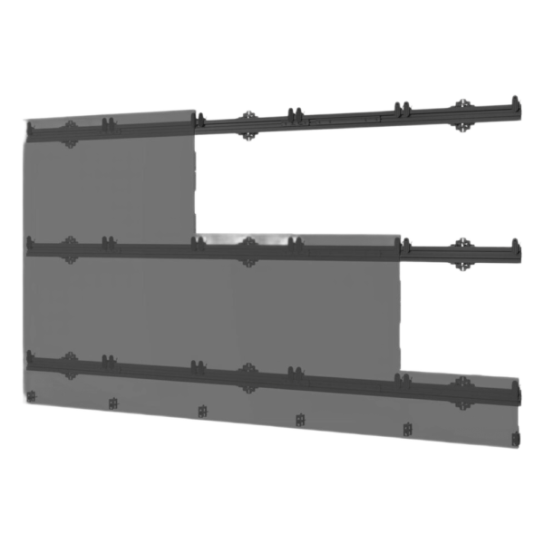 Sistema de Montaje Universal para paneles LED dvLED / SEAMLESS Connect / 5x5 Paneles / Capacidad (284.1 kg) / Aluminio / Ajuste de Precisión / Hasta 135" 3.05 x 1.69 m