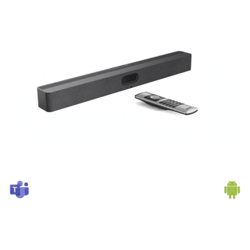 Barra de Videoconferencia A50 de Yealink para Salas Medianas y Grandes con Android Integrado para Microsoft Teams y Modo BYOD - Incluye Control Remoto