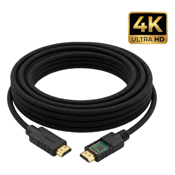 portada_0S1000-27.png Cable HDMI Activo 4K a 60Hz | HDR, Triple Blindaje, K-Lock | CA-HM (20 mts / 66 ft)