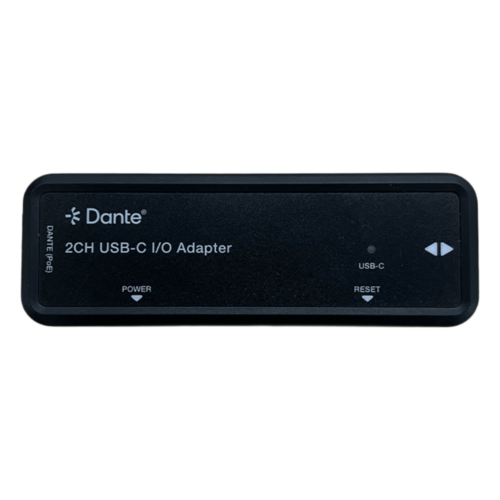 Extensor de Audio Dante® 2CH USB-C I/O Adapter | HDMI 1.4 | 4K@30Hz | Audio 7.1CH HD | USB-C | PoE | Dante® Controller | Latencia Configurable 1-5ms | ESD Protección IEC 61000-4-2