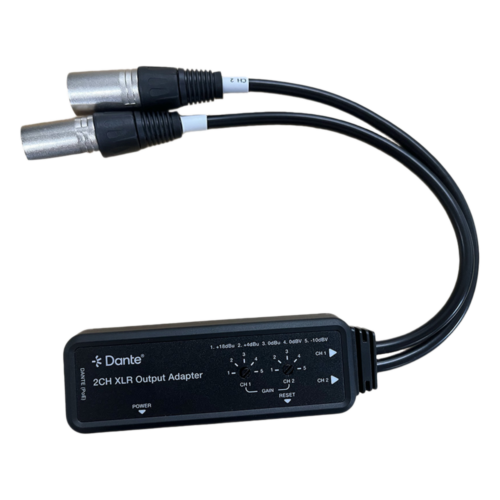portada_0S1000-276.png Extensor de Audio Dante® 2CH XLR Output Adapter | Entrada Digital Dante® | Salida XLR Balanceada/No Balanceada | Latencia Configurable 1-5ms | HDMI 1.4 | HDCP 1.4 | PoE IEEE802.3af | USB-C | Transmisión 100m