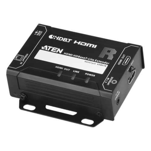 portada_0S1000-365.png Receptor HDMI HDBaseT-Lite | Hasta 4K a 40 m (Cat 5e/6) / 40 m (Cat 6a/ATEN 2L-2910 Cat6); 1080 p a 60 m (Cat 5e/6) / 70 m (Cat 6a/ATEN 2L-2910 Cat6) | HDBaseT Clase B
