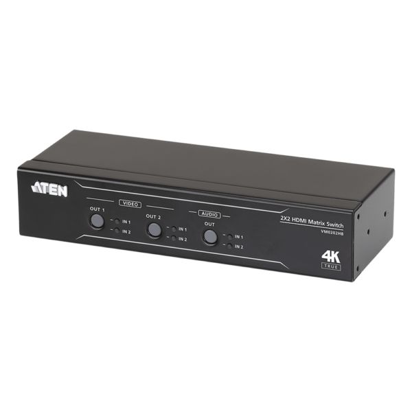 portada_0S1000-378.png Conmutador matricial HDMI 2 x 2 True 4K con desembebedor de audio