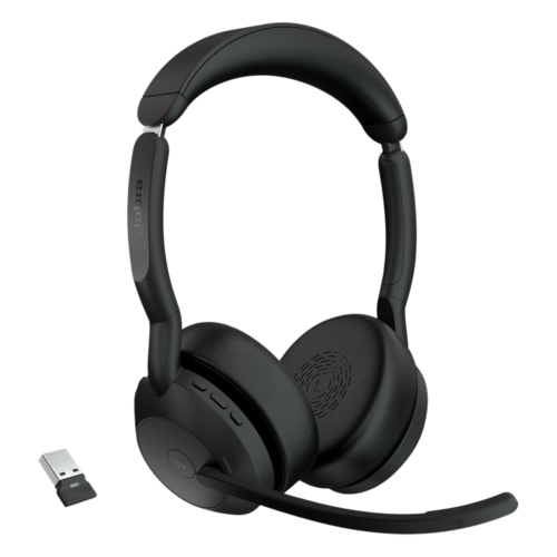Diadema / Auricular Jabra Evolve2 55 Stereo / Bluetooth 5.2 + USB-A / Cancelación Activa de Ruido / 18h Batería (25599-999-999)