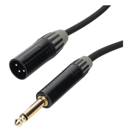 Cable de Audio | XLR 3 Polos Macho a Plug 1/4 in mono | Conector Seetronic Serie M SCMF3 - MP2X | Longitud 3m