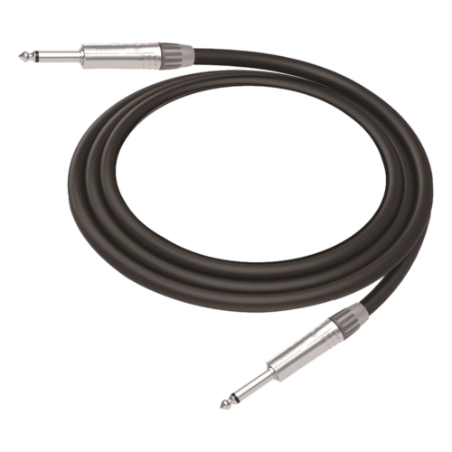 Cable de Audio | Plug 1/4 in a Plug 1/4 in Mono | Carcasa Cromada | Conectores Seetronic | Ideal para Instrumentos | Longitud 3m