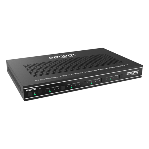 Matriz HDMI 4×4 | Video Wall | Seamless Switch | 10 Modos de Visualización |  4K@60Hz 4:4:4 | HDMI 2.0b y HDCP 2.2 | Control vía Web, IR, RS-232 y TCP/IP