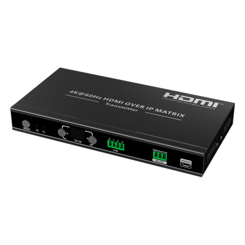 portada_0S1000-628.png Extensor HDMI sobre IP | Transmisor | 4K@60Hz | 120 m | HDMI 2.0 | HDCP 2.2 | PoE | RS-232 | IR Bidireccional | Multicast