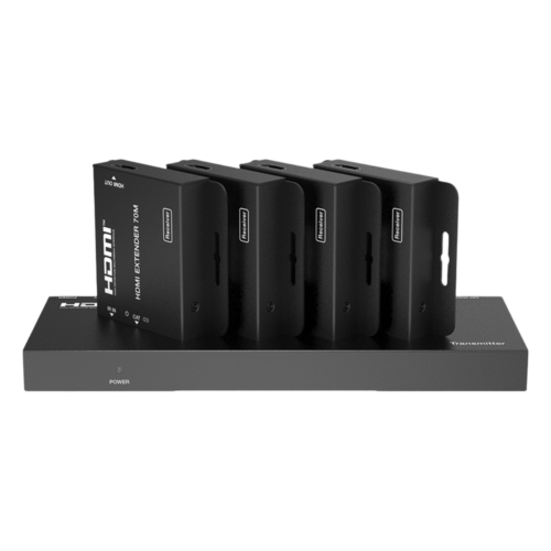 Splitter HDMI 1x4 | Extensor HDMI | 4K@30Hz 40m | 1080p@60Hz 70m | Función PoC |  4:4:4