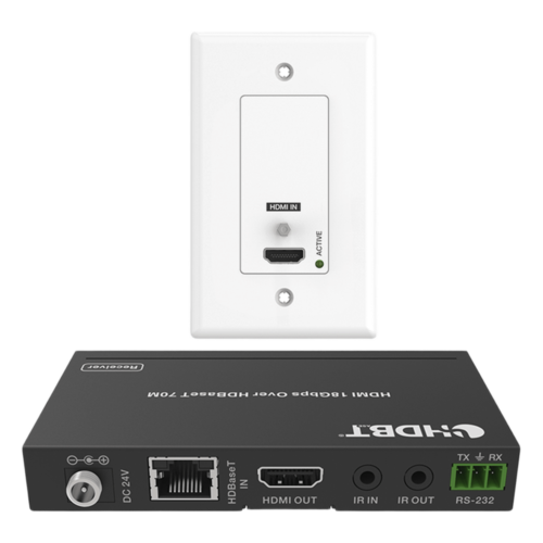 Kit Extensor HDBaseT | 4K2K@60Hz 40m | 1080p 70m | Función PoC | IR Bidireccional | RS-232 |