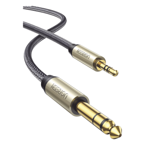 portada_0S1000-797.png Cable Audio Estéreo 3.5mm (1/8") TRS a 6.35mm (1/4") TS / 1 Metro / Audio de Hi-Fi / Trenza de Nylon / Blindaje Múltiple / Caja de Aleación Zinc / Núcleo de Cobre Puro / Compatibilidad Universal