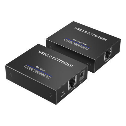 portada_0S1000-830.png Kit EXTENSOR USB 2.0 de 4 Puertos para Distancias de Hasta 150 m | Soporta USB 2.0, USB 1.1 y USB 1.0 | UTP Cat 5e/6/6a/7 | Soporta Switch Gigabit | Ideal para Cámaras WEB, Impresoras, Escáner, Memorias, Mouse, etc.