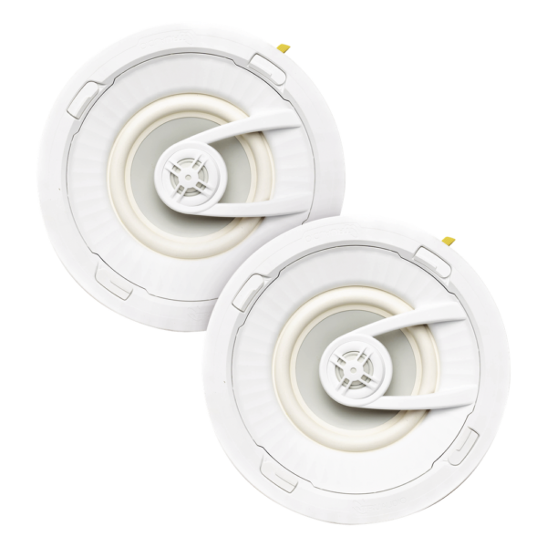 PAR de altavoces de 7 " | montaje de Techo | Diseño TruGrip | Instalacion Sin Herramientas | Woofer de Polipropileno Blanco con Quick Connect