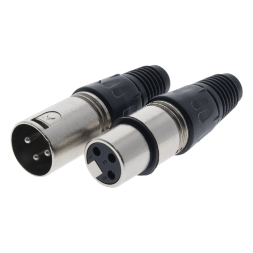 Kit Conector XLR Hembra + XLR Macho | Ideal para Conexiones de Micrófonos, Mezcladoras | Equipo de Audio Profesional