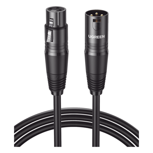 portada_0S1000-852.png Cable para Micrófono XLR Tipo Canon Macho a Hembra / 10 Metros / Plug & Play / Antiinterferencias / Triple Blindaje / Alta Calidad / Color Negro