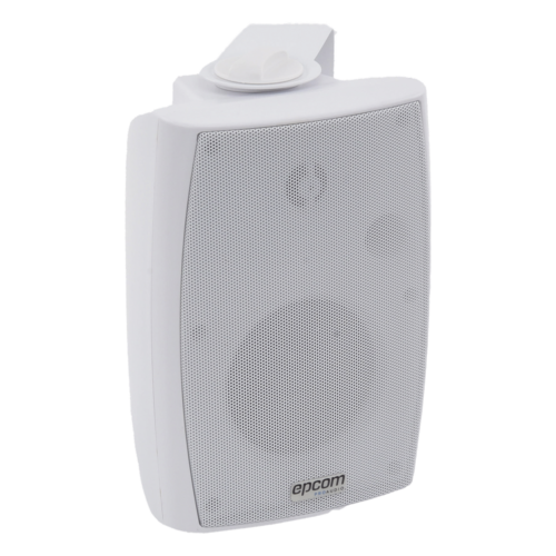 Altavoz de Pared de 2 vías | Woofer 4in + 1.5in | 2.5W - 20W | Para Sistemas 70/100V y 8 ohms | Material ABS | Rejilla y Bracket de Metal | Color Blanco