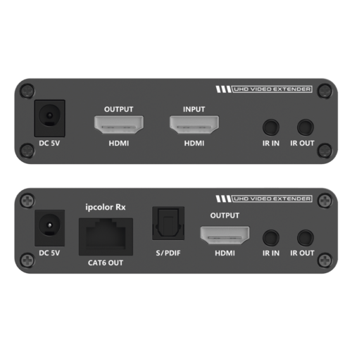 Kit Extensor HDMI hasta 700 metros con Conexión en Cascada / 4K @ 60 Hz/ 70 metros PTP con Cat 6, 6a y 7 / IPCOLOR / CERO LATENCIA / SIN COMPRIMIR / Salida Loop / IR bidireccional / Puerto S/PDIF / Soporta ARC / Soporta 10 TT-676-Rx.