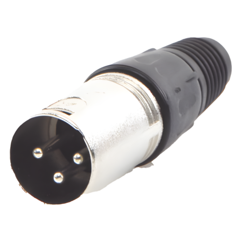 Conector XLR 3 Pines Macho | Ideal para Conexiones de Micrófonos, Mezcladoras | Equipo de Audio Profesional