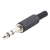 Conector macho de 6,3 mm con funda de plastico (estereo)