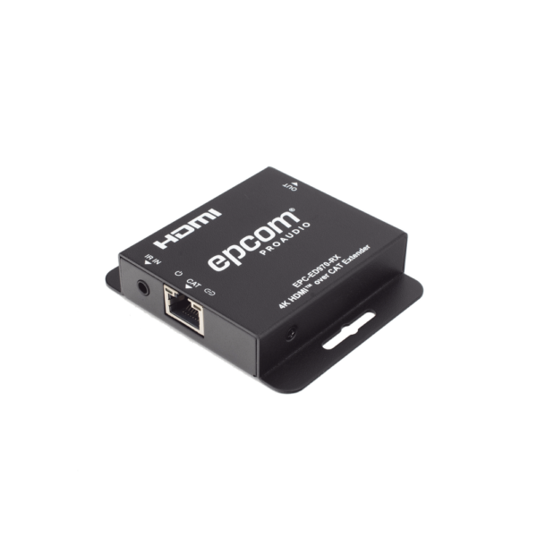 Receptor HDMI Extensor | Compatible con EPC-ED970-TX, EPC-SP914C70-TX y EPC-SP918C70-TX | Transmisión hasta 70 m en 1080p y 40 m en 4K30 | Soporte HDCP 1.4 y DVI 1.0 | Conexión CAT5E/CAT6 | Control IR Unidireccional | Puerto Loop HDMI
