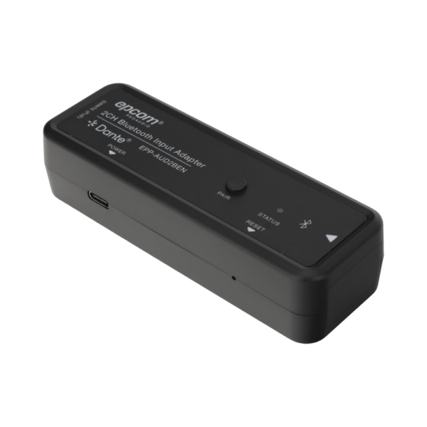 EPPAUD2BEN-AD-2-l.png Extensor de Audio Dante® 2CH Bluetooth Input Adapter | Entrada Bluetooth 2 Canales | Salida Dante® Digital | Latencia Configurable 1-5 ms | Compatible HDMI 1.4 | HDCP 1.4 | PoE IEEE802.3af | Distancia de Transmisión 100 m