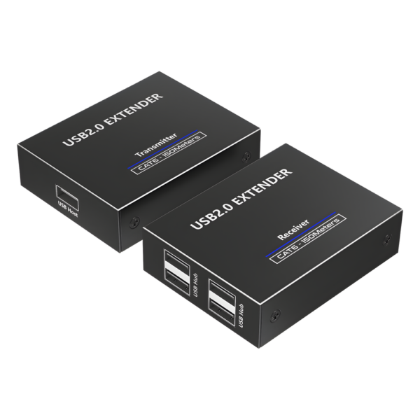 sec_2_0S1000.png Kit EXTENSOR USB 2.0 de 4 Puertos para Distancias de Hasta 150 m | Soporta USB 2.0, USB 1.1 y USB 1.0 | UTP Cat 5e/6/6a/7 | Soporta Switch Gigabit | Ideal para Cámaras WEB, Impresoras, Escáner, Memorias, Mouse, etc.