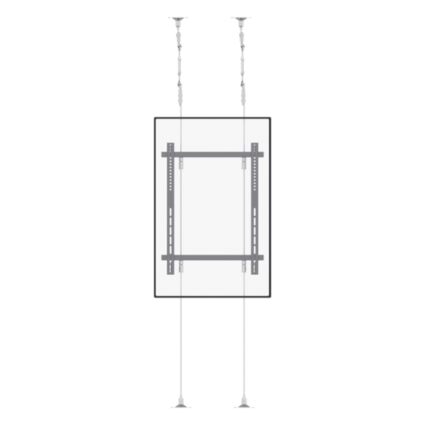 Montaje Cableado de Acero| Suelo a Techo| Capacidad Máx. de Carga 30kg| Para Pantallas de 32" ~ 75"| VESA 400 x 600