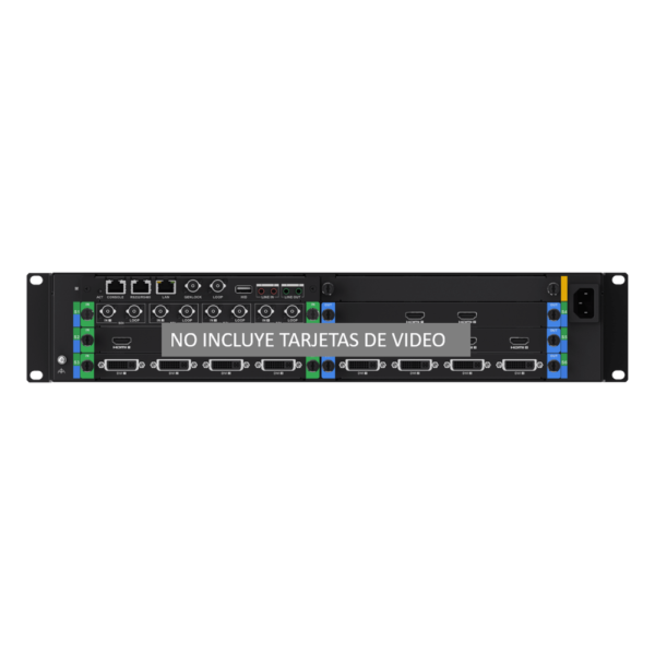 sec_3_0S1000-29.png Chassis Controlador de Video Wall / 6 Slots / 2U Rack / 4K Ultra HD / Hot-Swappable / Touch LCD 4.5" / Genlock Sync / 8 Videowalls / 128 Escenas